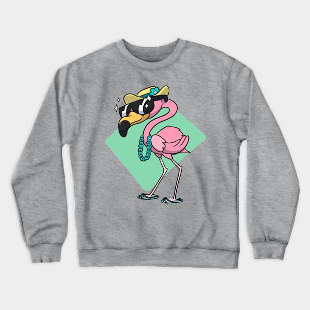 Flamingcool Flamingo Crewneck Sweatshirt by Jamtastic